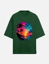 Men Oversized Classic Green T-Shirt