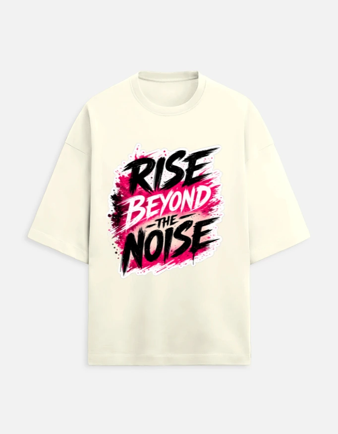 Men Oversized Classic Off White Tee (Medium)