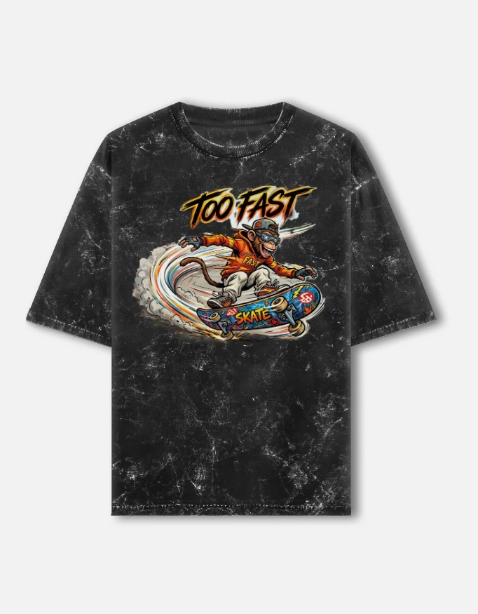 Men Oversized Classic Black Tee (Medium)