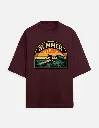 Men Oversized Classic Marron Tee