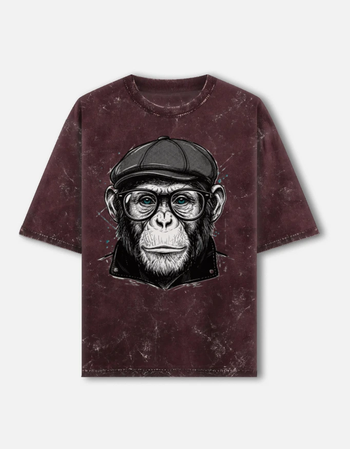 Men Oversized Red Classic Tee