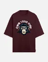 Men Oversized Classic Maroon Tee