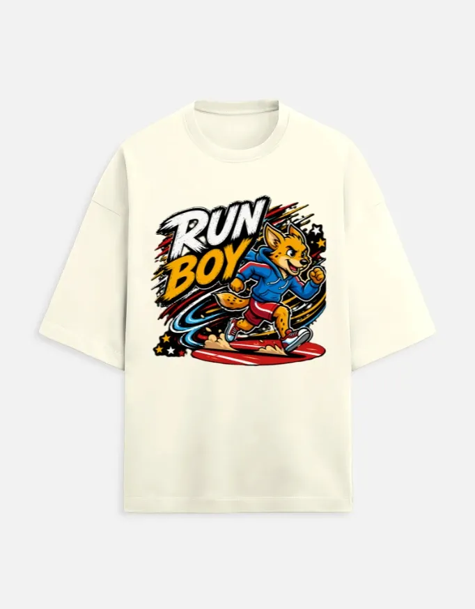 Men Oversized Classic Off White TEE (Medium)