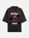 Men Oversized Classic Black Tee
