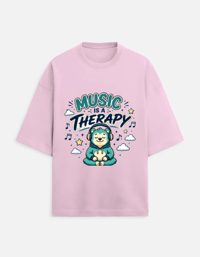 Men Oversize Classic Pink Tee (Medium)