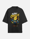 Men Oversized Classic Black Tee