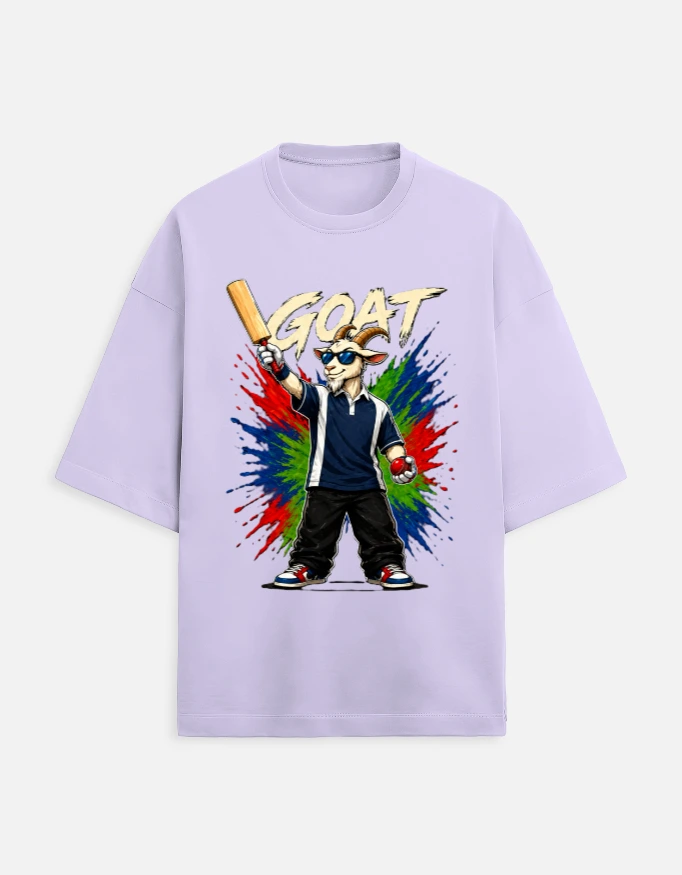 Men Oversized Classic Lavender Tee (Medium)