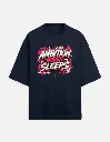 Men Oversized Classic Navy Blue Tee